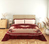 Red Garland Double Bed 1 Ply Blanket