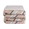 220 GSM Brown Zig Zag Printed Reversible Double Bed Comforter