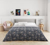 220 GSM Floral Grey Printed Reversible Double Bed Comforter