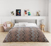 220 GSM Brown Zig Zag Printed Reversible Double Bed Comforter