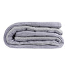 Ribbed Light Grey Double Bed Quilt