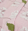 Pink Rose Double Bedding Set with Reversible Comforter, Flat Bedsheet, Pillow covers & Cushions, 6 Pcs