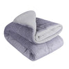 Ribbed Light Grey Double Bed Quilt