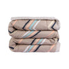 220 GSM Brown Zig Zag Printed Reversible Double Bed Comforter