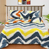 Color Splash Double Bedding Set with Reversible Comforter, Flat Bedsheet, Pillow covers & Cushions, 6 Pcs