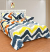 Color Splash Double Bedding Set with Reversible Comforter, Flat Bedsheet, Pillow covers & Cushions, 6 Pcs