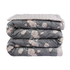 220 GSM Floral Grey Printed Reversible Double Bed Comforter