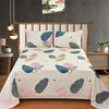 Leafy Double Bedding Set with Reversible Comforter, Flat Bedsheet, Pillow covers & Cushions, 6 Pcs