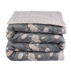 220 GSM Floral Grey Printed Reversible Double Bed Comforter