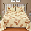 Yellow Autumn Double Bedding Set with Reversible Comforter, Flat Bedsheet, Pillow covers & Cushions, 6 Pcs