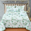 Garden Double Bedding Set with Reversible Comforter, Flat Bedsheet, Pillow covers & Cushions, 6 Pcs