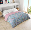 220 GSM Floral Blue Printed Reversible Double Bed Comforter