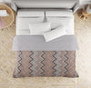 220 GSM Brown Zig Zag Printed Reversible Double Bed Comforter