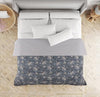 220 GSM Floral Grey Printed Reversible Double Bed Comforter