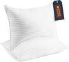 Satin Stripe Pillow with Microfibre Filling (Set of 2)