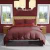 Maroon Ribbed Sherpa Single Bed Duvet Cover