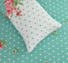 Teal Polka Double Bed Bedsheet with 2 Pillow covers