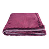 Purple Ribbed Sherpa Single Bed Throw Blanket