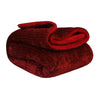 Maroon Ribbed Sherpa Single Bed Duvet Cover