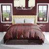 Coffee Ribbed Sherpa Single Bed Duvet Cover