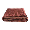 Coffee Ribbed Sherpa Single Bed Throw Blanket