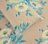 Floral Beige Double Bed Bedsheet with 2 Pillow covers