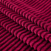 Maroon Ribbed Sherpa Single Bed Throw Blanket