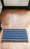 Blue Microfiber Door Mat 30X46 Cm