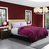 Purple Ribbed Sherpa Single Bed Duvet Cover