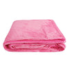 Pink Ribbed Sherpa Single Bed Throw Blanket