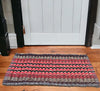 Red Microfiber Striped Door Mat 30X46 Cm