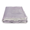 Grey Ribbed Sherpa Single Bed Throw Blanket