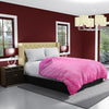 Pink Ribbed Sherpa Single Bed Duvet Cover