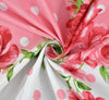 Pink Polka Double Bed Bedsheet with 2 Pillow covers