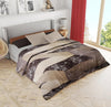 Latte Double Bed 2 Ply Blanket