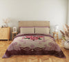 Pink Rose Double Bed 2 Ply Blanket