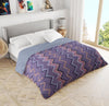 220 GSM Purple Zig Zag Printed Reversible Double Bed Comforter