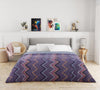 220 GSM Purple Zig Zag Printed Reversible Double Bed Comforter