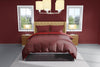 Ribbed Marron Double Bed Quilt