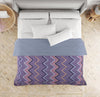 220 GSM Purple Zig Zag Printed Reversible Double Bed Comforter