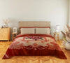 Red Rose Double Bed 2 Ply Blanket