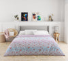 220 GSM Oceanic Pink Rose Printed Reversible Double Bed Comforter