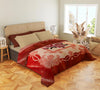 Red Rose Double Bed 2 Ply Blanket