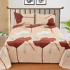 Beige Lillies Double Bed Bedsheet with 2 Pillow covers