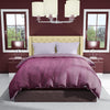Purple Ribbed Sherpa Double Bed Duvet Cover