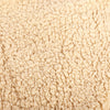 Beige Ribbed Sherpa Double Bed Throw Blanket