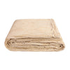 Beige Ribbed Sherpa Double Bed Throw Blanket