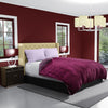 Purple Ribbed Sherpa Double Bed Duvet Cover