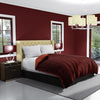 Coffee Ribbed Sherpa Double Bed Duvet Cover
