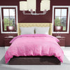 Pink Ribbed Sherpa Double Bed Duvet Cover